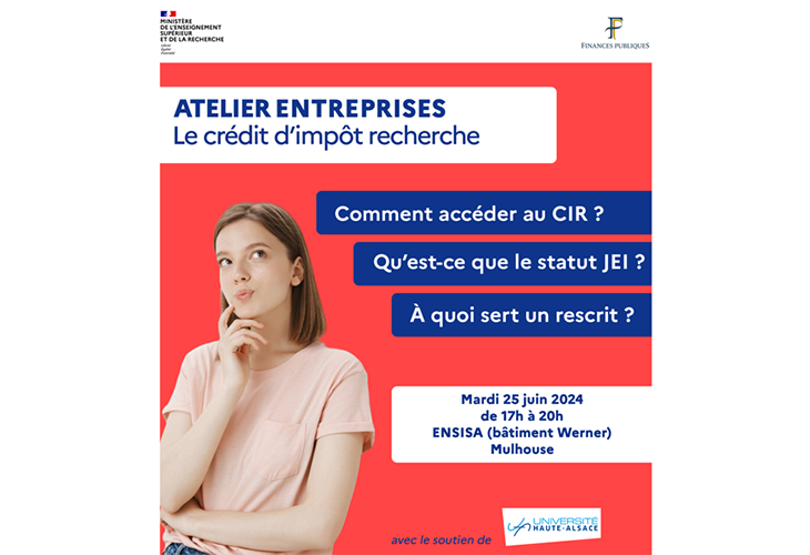 Atelier de sensibilisation au Crédit d'Impôt Recherche destiné aux entreprises